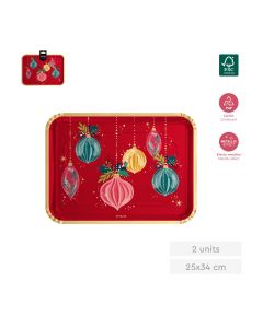 VASSOIO IN CARTA NATALIZIO 25X34CM