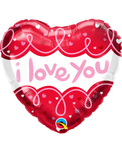 PALLONCINO MYLAR CUORE I LOVE YOU LV