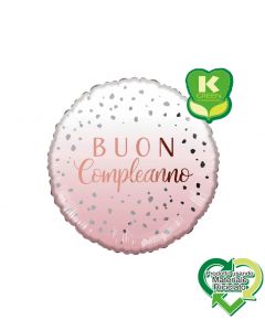 PALLONCINO MYLAR BUON COMPLEANNO LIGHT PINK