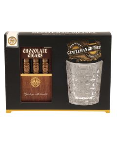 BICCHIERE WHISKY + 3 SIGARI AL CIOCCOLATO
