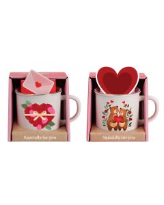 TAZZA MUG CUORI CON CIOCCOLATINI ASSORTITI LV
