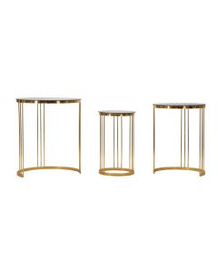 TAVOLINETTI SET 3PZ BRONZO 47X55-37X50-28X45CM 