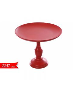 ALZATINA IN LEGNO ROSSA 22CM