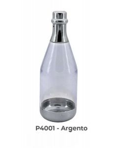 BOTTIGLIA CHAMPAGNE IN PET ARGENTO 4,5 x 15CM PZ.10