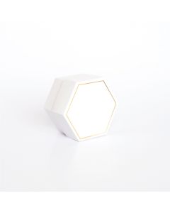 SCATOLINA PORTACONFETTI ESAGONALE BIANCO 8X8X4CM 20PZ