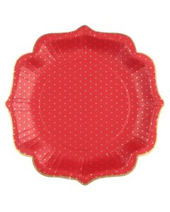 PIATTI POIS CHIC ROSSO PZ.10