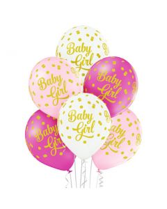 PALLONCINI LATTICE 12" BABY GIRL DOTS PZ.50
