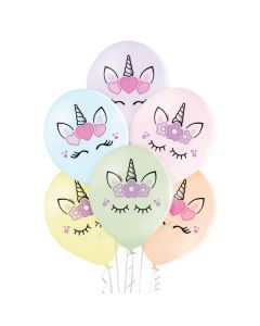 PALLONCINI LATTICE 12" UNICORNO PASTELLO PZ.50