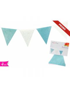 FESTONE BANDIERINE BIANCO E AZZURRO NAPOLI 4MT