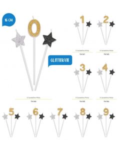 CANDELINE PICKS PRESTIGE NUMERI DA 0 A 9  PZ.3