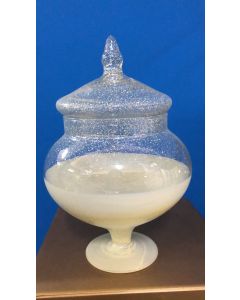 AMPOLLA IN VETRO BEIGE CON TAPPO D.18CM H 26,5CM