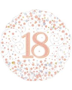 PALLONCINO MYLAR 18TH BIRTHDAY FIZZ ROSE GOLD