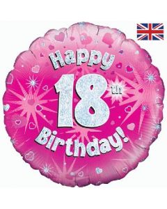 PALLONCINO MYLAR 18TH BIRTHDAY PINK