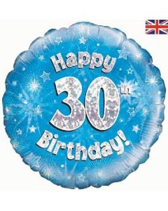 PALLONCINO MYLAR 30TH BIRTHDAY BLUE