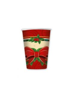 BICCHIERI CHRISTMAS RIBBON PZ. 8