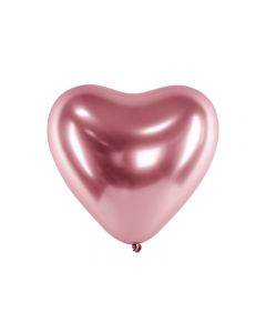 PALLONCINI 12" CUORI GLOSSY ROSE GOLD PZ.50