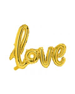 SCRITTA MYLAR LOVE IN CORSIVO ORO LV