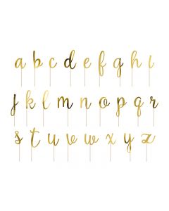 CAKE TOPPER ALFABETO ORO