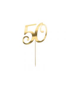 CAKE TOPPER 50 GOLD