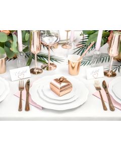 SCATOLINE PORTA CONFETTI ROSE GOLD 6x6x5,5cm  PZ.10