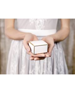 SCATOLINA PORTACONFETTI BIANCO 10PZ.