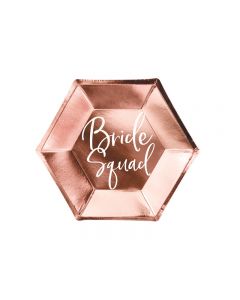 PIATTINI ESAGONALI BRIDE SQUAD ROSA GOLD PZ.6