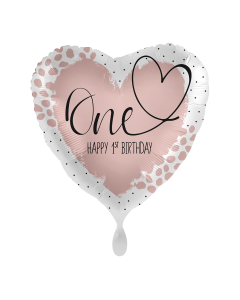 PALLONCINO DF MYLAR PERSONALIZZABILE CUORE ROSA