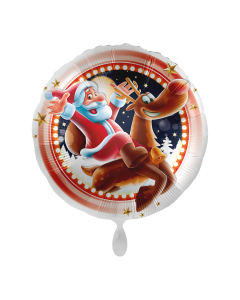 PALLONCINO DF MYLAR 18" SANTA & RUDOLPH