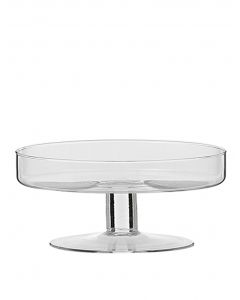 PATERA RING IN VETRO TRASPARENTE D.19CM H 14CM