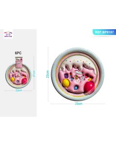 PIATTI HAPPY BIRTHDAY 23CM TEMA CAKE PZ.6 BP0107