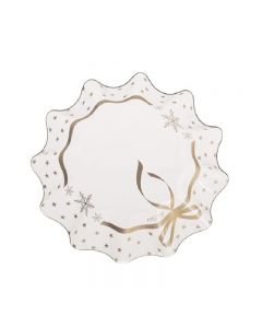 CONTENITORE PET CHRISTMAS GOLD 16 cm H4,5 cm