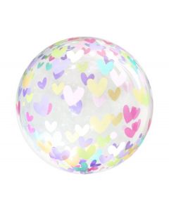 CRYSTAL BALLOON COLORFUL HEARTS