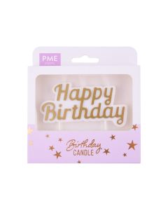CANDLE TOPPER HAPPY BIRTHDAY GOLD