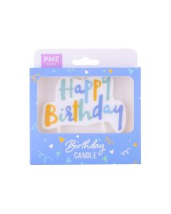 CANDLE TOPPER BLUE PASTEL BIRTHDAY