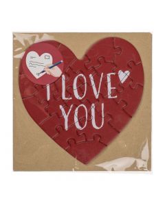 CARTA PUZZLE A CUORE ROSSO  LV