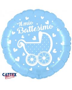 PALLONCINO MYLAR IL MIO BATTESIMO CELESTE