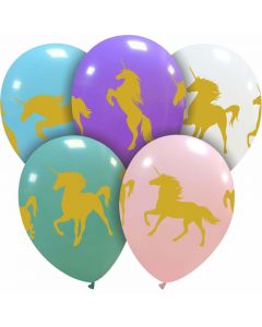 PALLONCINI 12" UNICORNO MIX.