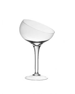 COPPA SKOS IN VETRO TRASPARENTE D.15CM H 34CM