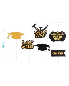 CAKE TOPPER LAUREA 6PZ  DC0819