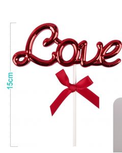 CAKE TOPPER LOVE ROSSO 15CM DC0911 LV