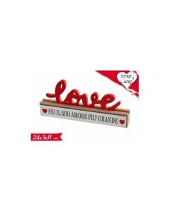 DECORAZIONE IN LEGNO LOVE  LV
