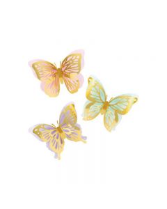 DECORAZIONI FARFALLE "Butterfly Shimmer" PZ.3
