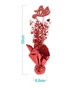 DECORAZIONE TAVOLO LOVE ROSSO DH0017 LV
