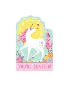 INVITI COMPLEANNO UNICORNO PZ.8