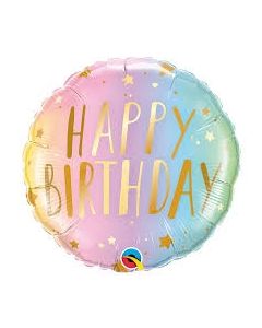 PALLONCINO MYLAR HAPPY BIRTHDAY PASTELLO