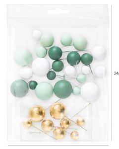 PALLINE CAKE TOPPER VARI COLORI 32PZ