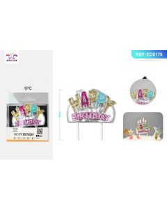 CANDELA TOPPER HAPPY BIRTHDAY ED0176