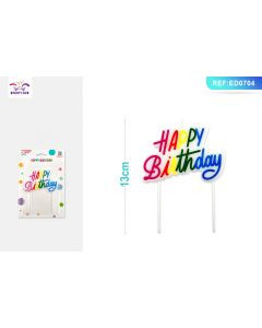 CANDELA TOPPER HAPPY BIRTHDAY MULTICOLOR ED0704