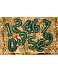 NUMERI MYLAR 34"/86CM VERDE INGLESE (BRITISH) SATIN