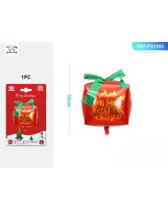 PALLONCINO MYLAR 22" PACCO REGALO CHRISTMAS FD1202